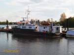 LUDWIG PRANDTL (IMO 8332320) am 2.5.2015, Hamburg, Werftplatz (ehem. SSB-Werft), Oortkaten /
Flachwasserforschungsschiff / Lüa 31 m, B 6,1 m, Tg 1,65 m / 2 Diesel, MAN D 2842 LE, ges. 729 kW, 992 PS / gebaut 1983 bei Grube, HH-Oortkaten / Eigner: GKSS-Forschungszentrum Geesthacht
