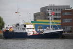 Das Forschungs- / Vermessungsschiff Professor Albrecht Penck lag am Mittag des 29.06.2018 im Rostocker Fracht und Fischereihafen.
