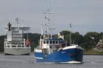 Forschungsschiff SCHALL (IMO 5317395); Datum: 31.07.2026; Aufnahmeort: NOK/Rendsburg, Deutschland. Im Hintergrund die IDA  RAMBOW (IMO 9354478).