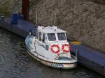 Das Boot des Hafenmeisters in Ruhrort. Das Foto stammt vom 13.08.2007