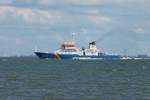Schiff der Küstenwache  BP24  vor Cuxhaven, 10.9.2015