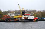 Das 69m lange Küstenwachschiff ARKONA am 10.11.17 in Rostock