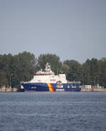 Am 25.08.2019 lag das Bundespolizeiboot BP 82 Bamberg bei bestem Sommer Wetter im Marinehafen Rostock-Hohe Düne.