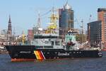 Fischereischutz-Schiff MEERKATZE (IMO 9421245); Eigner/Betreiber: Fischereischutz Deutschland; Datum: 10.05.2015; Aufnahmeort: Elbe/Hafen Hamburg, Deutschland.