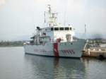 CP905 der italienischen Küstenwache im Hafen von Olbia (Sardinien) wartet am 02.07.08 auf den nächsten Einsatz.