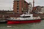 Lotsenboot Schoneveld, Flagge Belgien, aufgenommen an ihrem Liegeplatz nahe Vlissingen. 05.11.2022