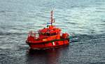 Das 15m lange Lotsenboot Pilot Knurrhahn vor Rostock am 07.11.18