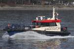 Lotsenversetzer HAMBURG PILOT 3 (ENI 04814760); Eigner/Betreiber: HPA; Datum: 07.03.2026; Aufnahmeort: Elbe/Hafen Hamburg, Deutschland.