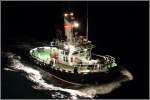 Die 2006 gebaute KNAB (IMO 9399416) will vor Lerwick den Lotsen vom auslaufenden Schiff abholen. Sie ist 20,3 m lang, 7,4 m breit, verfgt ber eine Maschinenleistung von 2 x 537 kw und einen Pfahlzug von 22 t. Heimathafen ist Lerwick.
