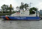 Neubau eines Polizeibootes. Gesehen auf der Weser am 08.06.2010