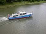Schiff 11 der Heilbronner Polizei auf dem Neckar in Heilbronn(08.08.2011).