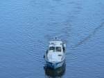 Polizeiboot BP41  Kstrin-Kietz, Frankfurt (Oder)  bei der Einfahrt in das Niederfinower Schiffshebewerk. Das Schiff war mit Bundespolizisten und Zollbeamten besetzt. 10.5.2008