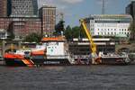 Polizeischiff NEUWERK (IMO 9143984 ); Eigner/Betreiber: Schifffahrtspolizei; Datum: 09.05.2026; Aufnahmeort: Elbe/Hafen Hamburg, Deutschland.