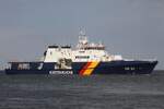 Polizeischiff POTSDAM (BP 81); Eigner/Betreiber: Bundespolizei; Datum: 15.09.2026; Aufnahmeort: Elbe/Cuxhaven, Deutschland.