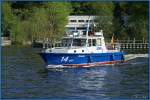 Boot der WasserSchutzPolizei auf dem Berliner Wannsee.