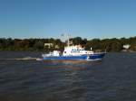 WS 2 BÜRGERMEISTER WEICHMANN (IMO 9100047) am 11.10.2015, Hamburg, Elbe Höhe Nienstedten /   Küstenstreifenboot der Wasserschutzpolizei / BRZ 140 /  Lüa 29,5 m, B 6,4 m, Tg 2,0 m /