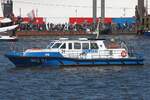 Polizeischiff WS31 (ENI 04810150); Eigner/Betreiber: Polizei Hamburg; Datum: 10.05.2015; Aufnahmeort: Elbe/Hafen Hamburg, Deutschland. Das Bild zeigt die WS31 während des Hafengeburtstages.