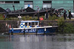 Polizeiboot WS43 (MMSI 211670840); Eigner/Betreiber: Polizei Hamburg; Datum: 11.08.2025; Aufnahmeort: Elbe/Hafen Hamburg (Harburger Binnenhafen), Deutschland.