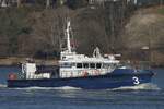 Polizeischiff BÜRGERMEISTER WEICHMANN WS3 (IMO 9984780 ); Eigner/Betreiber: Polizei Hamburg; Datum: 12.03.2026; Aufnahmeort: Elbe/Hafen Hamburg, Deutschland.