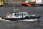 Polizeischiff WS31 (ENI 04810150); Eigner/Betreiber: Polizei Hamburg; Datum: 09.05.2026; Aufnahmeort: Elbe/Hafen Hamburg, Deutschland.