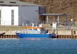 kleines Einsatzboot der Polizei am 03.04.15 in Sassnitz.