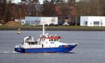 Das 25m lange Polizeiboot HOBEN (MMSI:211369510) am 21.11.25 in Rostock.