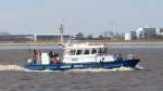 Die Wasserschutzpolizei 4 am 03.04.2013 auf der Weser vor Bremerhaven.