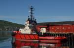 Im Hafen von Narvik der Schlepper BOA TYR, IMO: 8714267 beobachtet am 04.07.2014.