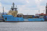 BLUE ARIES , Tug/Supply Vessel , IMO 8401963 , Baujahr 1986 , 75.4m × 17.64m , am 07.09.2018 im Hafen von Cuxhaven