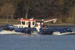 Schlepper und Schuber CHRISTIAN NEHLS (ENI 04812130); Eigner/Betreiber: HPA; Datum: 03.03.2026; Aufnahmeort: Elbe/Hafen Hamburg, Deutschland.