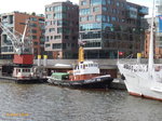 FAIRPLAY VIII (2) (1962) am 3.5.2016, Hamburg, Museumshafen Hafencity /    Schlepper einer 6-er-Serie / BRT 98 / Lüa 24,5 m, B 7,2 m, Tg 3,4 m / 1 MAN 7-Zyl.-Vtk.