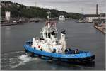 Die 1996 gebaute GERRY O'SULLIVAN (IMO 9071258) am 27.04.2017 im Hafen von Cork. Dieser Schlepper ist 29,50 m lang und 11, 45 m breit, die Maschinenleistung beträgt 3.024 kW. Heimathafen ist Cork (Irland).