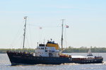 Der schön geschnittene Hochseeschlepper Holland IMO-Nummer:5153462 Flagge:Niederlande Länge:57.0m Breite:10.0m Baujahr:1952 Bauwerft:Ferus Smit Scheepswerf,Westerbroek Niederlande bei der Einlaufparade des 827. Hamburger Hafengeburtstags am 05.05.16 vom Ponton Op'n Bulln Blankenese aufgenommen.