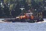 Schlepper und Schuber KARIN (ENI 02012209); Eigner/Betreiber: Meyrose; Datum: 21.07.2026; Aufnahmeort: Elbe/Hafen Hamburg, Deutschland.