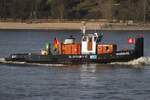 Schlepper MOORBURG (ENI 05105240); Datum: 06.03.2026; Aufnahmeort: Elbe/Hafen Hamburg, Deutschland.