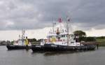 Drei Schlepper am 06.09.2009 im Neustdter Hafen Bremen: Brake , Grohn  und  Blumenthal .