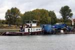 Der Schlepper  Sebiena  aus Rotterdam / Niederlande. Hier eher als Schubschiff. Auf dem Mittellandkanal bei Fallersleben. Am 12.Okt.2009.
