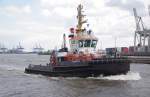 BUGSIER 10 im hamburger Hafen am 25.8.10.