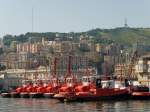 Schlepper mit Zusatzausstattung fr Lschzwecke im Hafen von Genua (18.05.2007)
