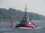 22.9.06 - Elbe - ZP CAYMUS gehrt einer hollndischen Schlepperreederei die den Hamburgern ordentlich Konkurrenz macht.(1982 i Amerika gebaut)Das Fahrzeug ist 8kn schnell.