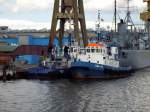 Die Schlepper Fairplay II und Fairplay IV am 18.08.2007 an der Peene Werft in Wolgast.