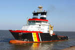 Tug NORDIC (IMO:9525962) L.78m B.16m Flagge Deutschland Reederei Bugsier Hamburg auf der Elbe am 01.09.2021 vor Cuxhaven.