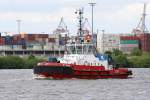 Schlepper RT ROB am 06.Juli 2009 auf der Elbe bei Hamburg.