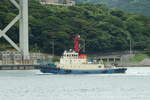 Schlepper  TOYORA MARU(とよら丸)  der Green Shipping, im 18.08.2021, Kammon-straße.