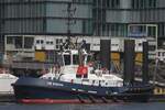 Schlepper VB BISON; Eigner/Betreiber: Boluda; Aufnahmeort: Elbe/Hafen Hamburg, Deutschland; Datum: 30.06.2025; Info: (IMO 9701994)  Das Bild zeigt die VB BISON am Schlepperponton Neumühlen.