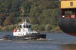 Schlepper VB PERFECT (IMO 9684756); Eigner/Betreiber: Boluda/L&R; Datum: 02.10.2025; Aufnahmeort: Elbe/Hafen Hamburg, Deutschland.