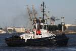 Schlepper VB BEAR (IMO 9701982); Eigner/Betreiber: Boluda/L&R; Datum: 10.08.2025; Aufnahmeort: Elbe/Hafen Hamburg, Deutschland.