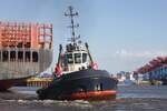 Schlepper VB BISON (IMO 9701994); Eigner/Betreiber: Boluda; Datum: 07.09.2026; Aufnahmeort: Elbe/Hafen Hamburg, Deutschland.