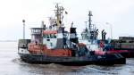 Der Schlepper Wal am 13.02.2013 vor Bremerhaven.