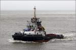 Der 2006 gebaute Schlepper WULF 7 (IMO 9183075) ist am 29.01.2016 auf der Elbe vor Cuxhaven unterwegs. Er ist 28,32 m lang, 9,85 m breit, hat eine Maschinenleistung von 3.040 kw und einen Pfahlzug von 50 t. Heimathafen ist Cuxhaven. Frühere Namen: DANEGARTH, URAN.